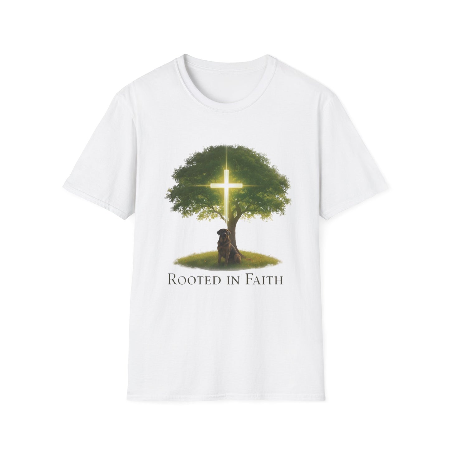 Rooted in Faith Tree Pup T-Shirt