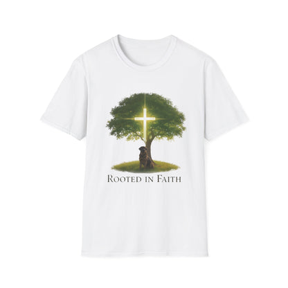 Rooted in Faith Tree Pup T-Shirt
