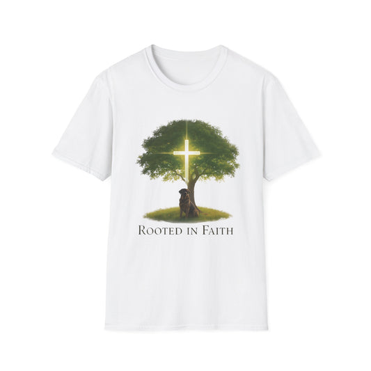 Rooted in Faith Tree Pup T-Shirt