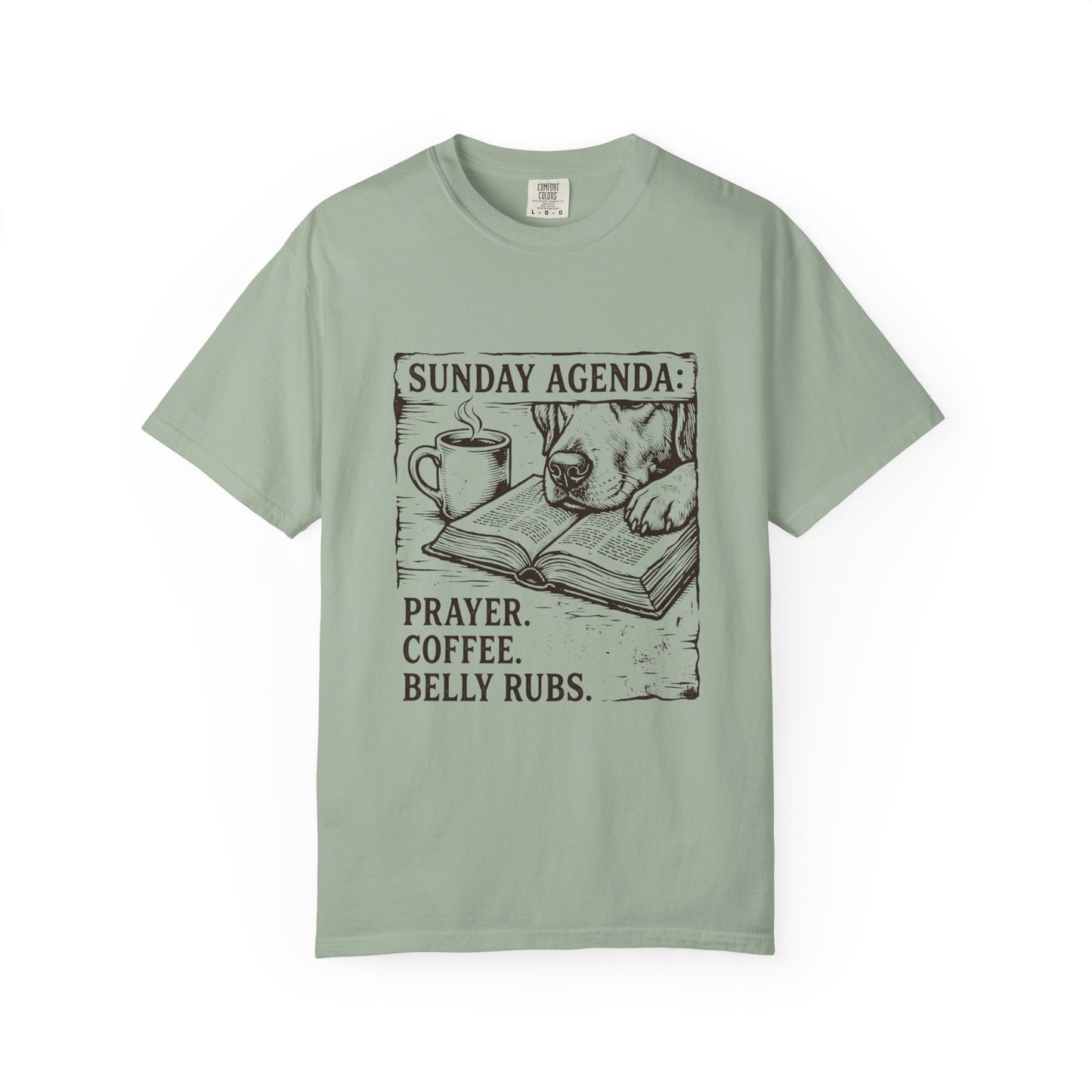 Sunday Agenda Prayer Coffee Belly Rubs