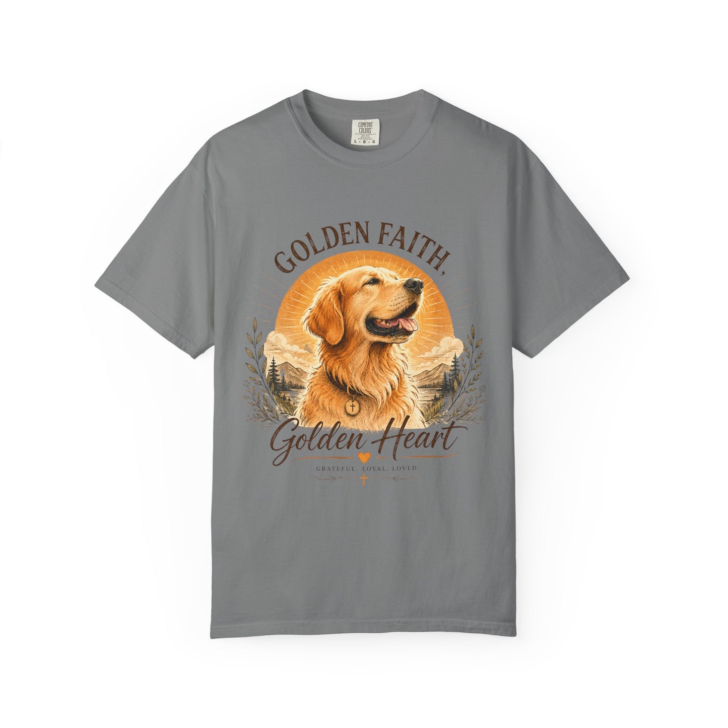 Golden Retriever — Golden Faith, Golden Heart T-Shirt