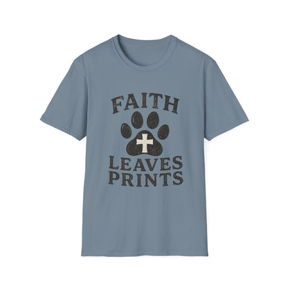 Faith Leaves Prints Retro Paw T-Shirt