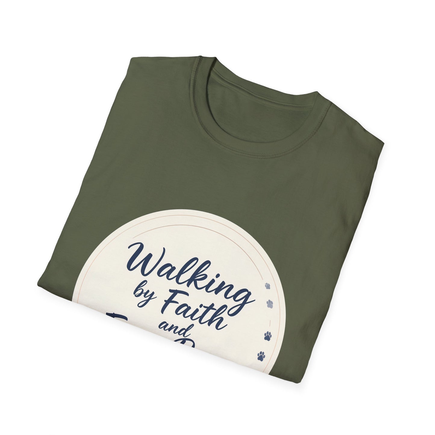 Walking By Faith And Four Paws T-Shirt