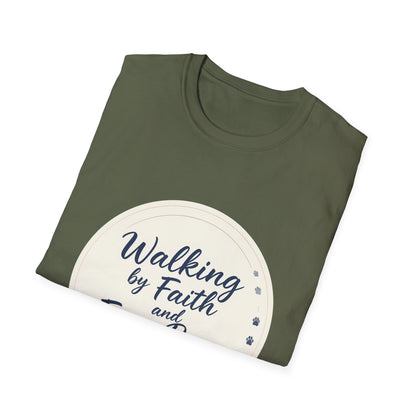 Walking By Faith And Four Paws T-Shirt