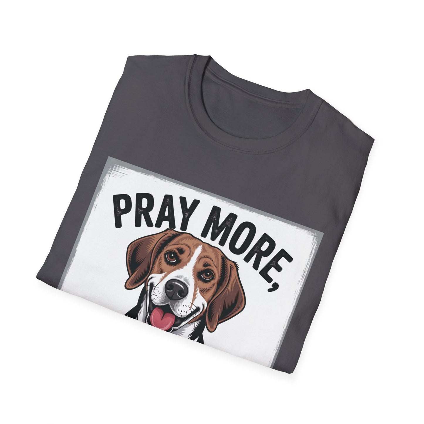 Beagle Pray More Bark Less – Hand-Drawn Vintage T-Shirt