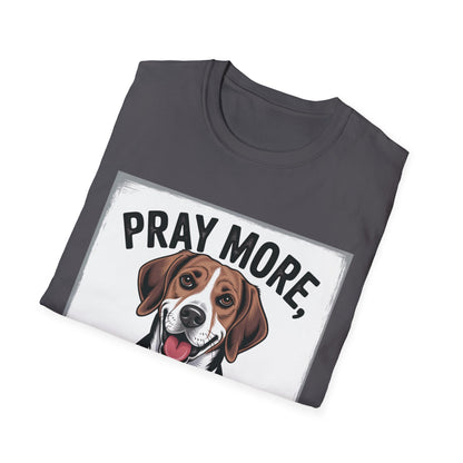 Beagle Pray More Bark Less – Hand-Drawn Vintage T-Shirt