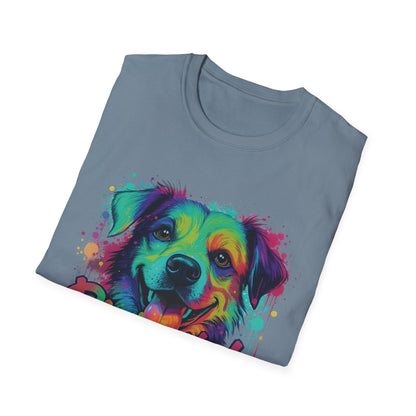 Paw-sitively Blessed Paint Dog T-Shirt