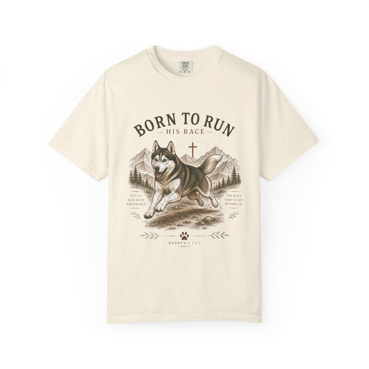 Husky — Born to Run His Race T-Shirt