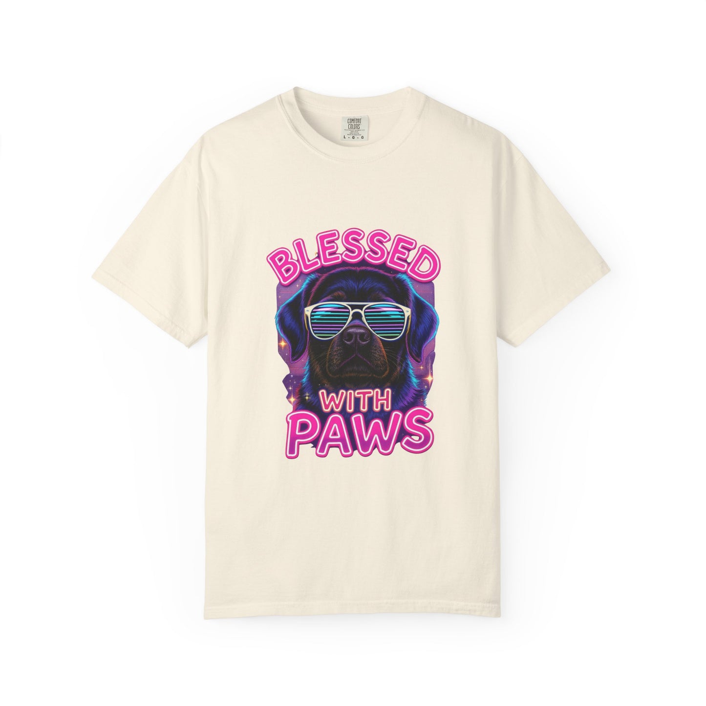 Blessed With Paws Neon T-Shirt