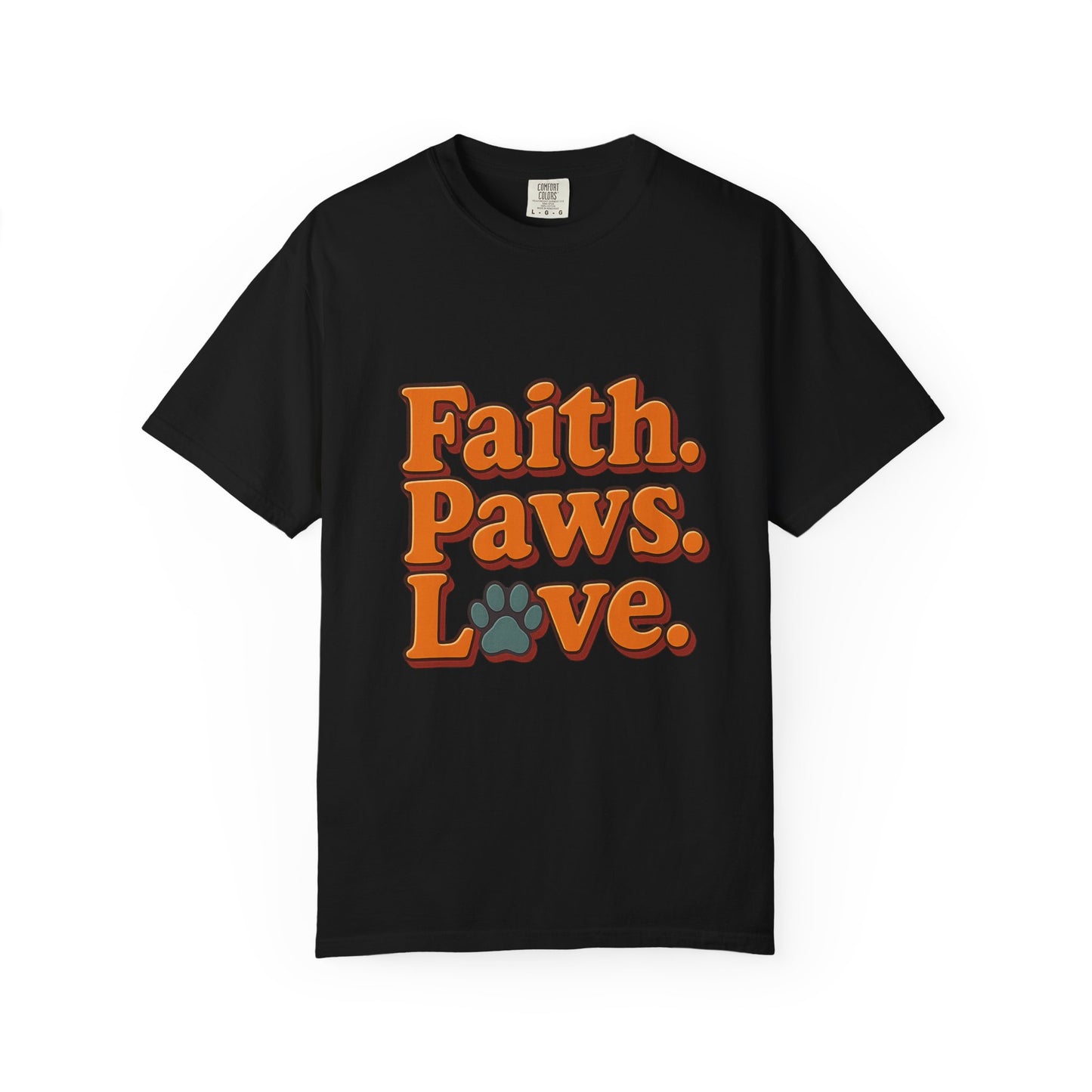 Faith Paws Love Retro T-Shirt