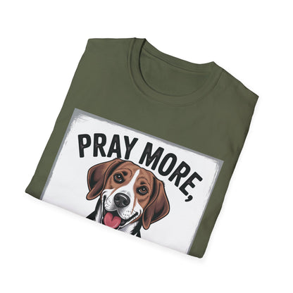 Beagle Pray More Bark Less – Hand-Drawn Vintage T-Shirt
