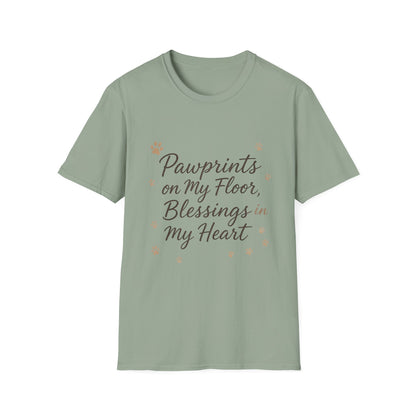 Pawprints On My Floor Blessings In My Heart T-Shirt
