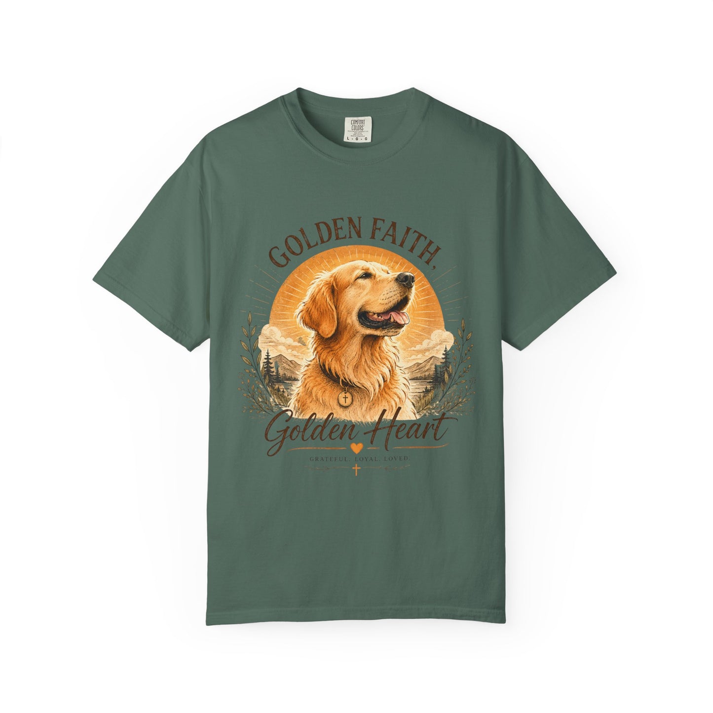 Golden Retriever — Golden Faith, Golden Heart T-Shirt
