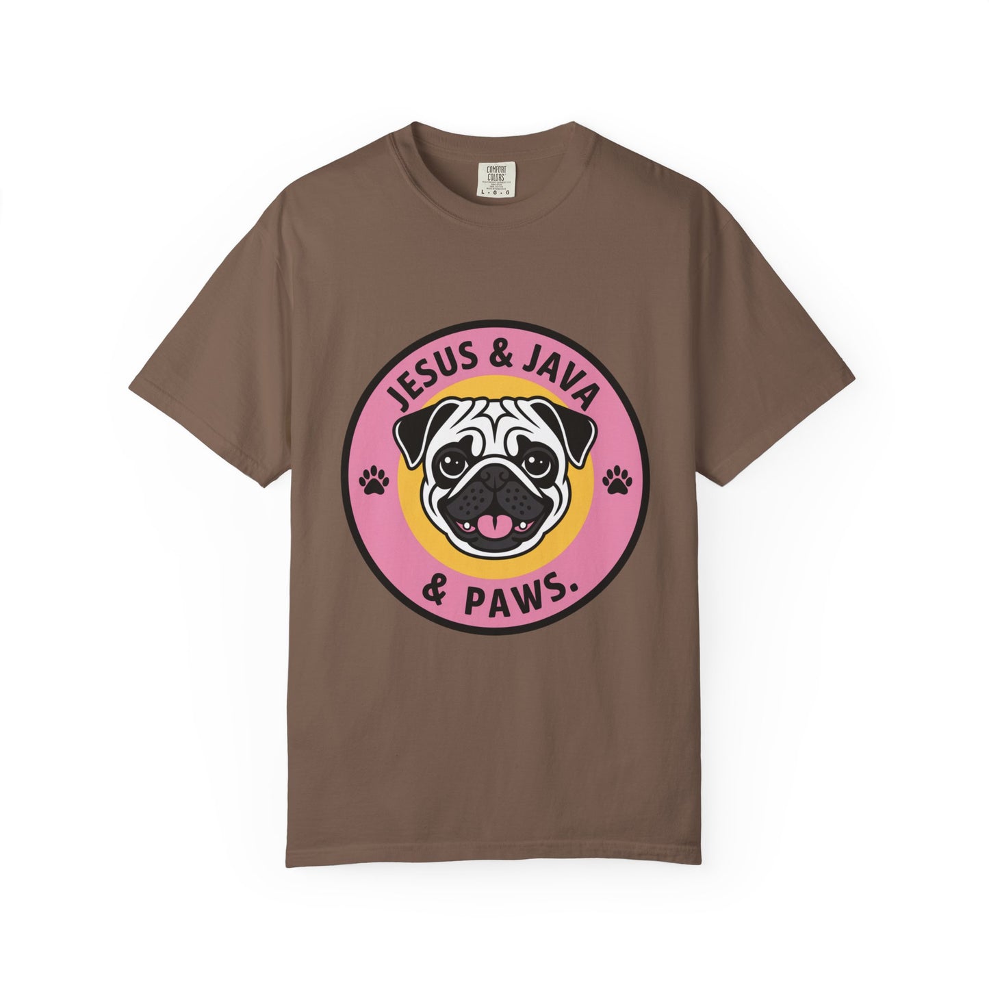 Jesus, Java & Paws – Retro T-Shirt