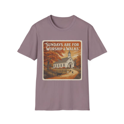 Sunday's Are For Worship and Walks T-Shirt