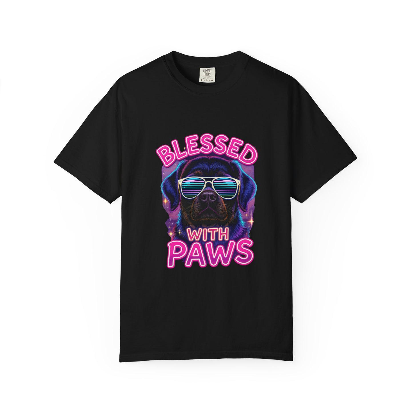 Blessed With Paws Neon T-Shirt