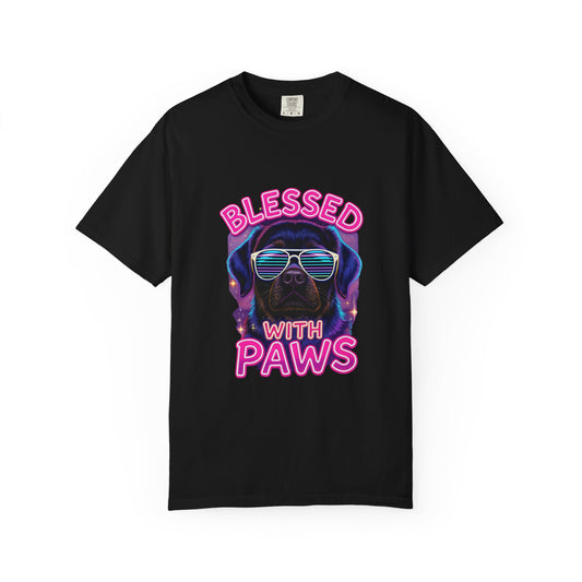 Blessed With Paws Neon T-Shirt