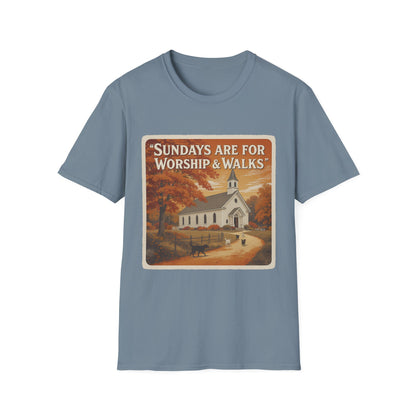 Sunday's Are For Worship and Walks T-Shirt