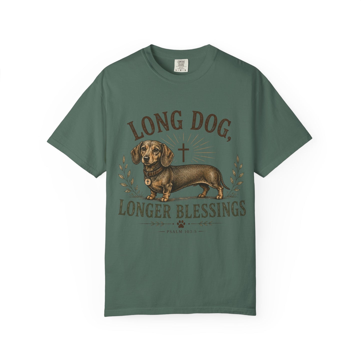 Dachshund — Long Dog, Longer Blessings T-Shirt (1)