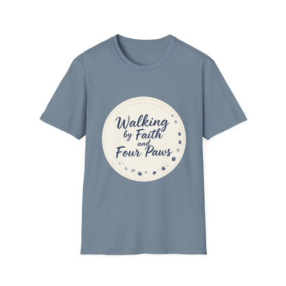 Walking By Faith And Four Paws T-Shirt