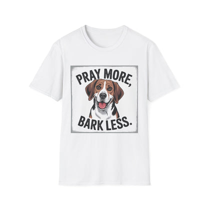 Beagle Pray More Bark Less – Hand-Drawn Vintage T-Shirt