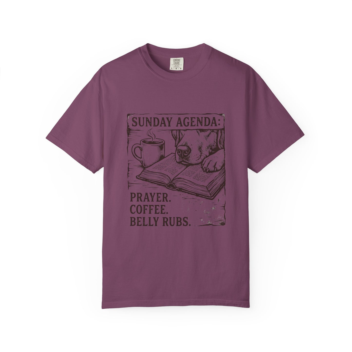 Sunday Agenda Prayer Coffee Belly Rubs