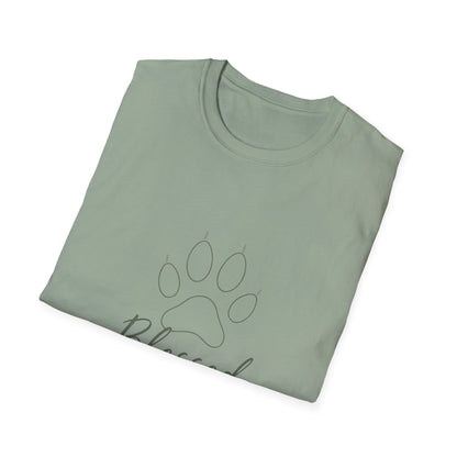 Blessed With Paws Line Art T-Shirt