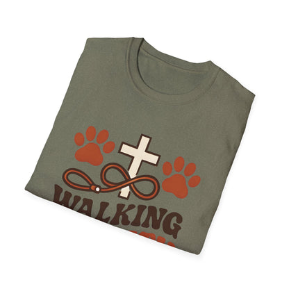 Walking By Faith and Paws Retro T-Shirt