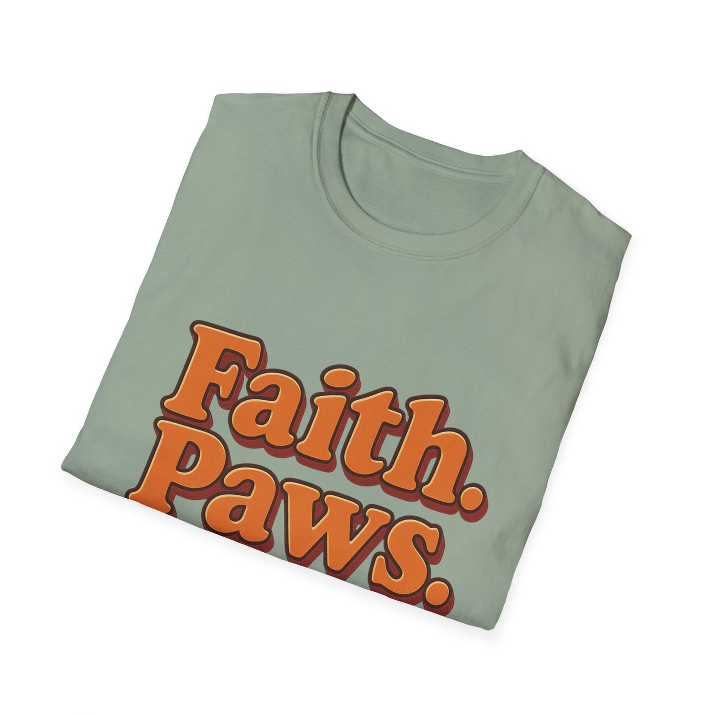 Faith Paws Love Retro T-Shirt