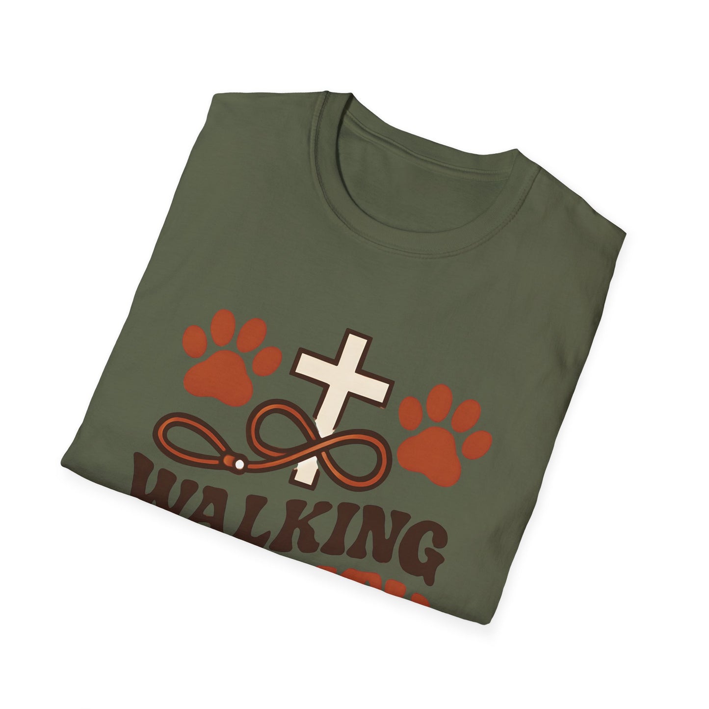 Walking By Faith and Paws Retro T-Shirt