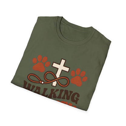 Walking By Faith and Paws Retro T-Shirt