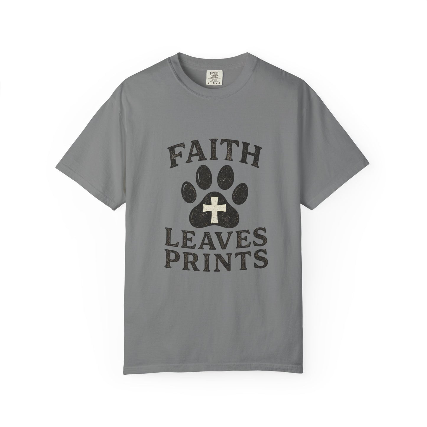 Faith Leaves Prints Retro Paw T-Shirt