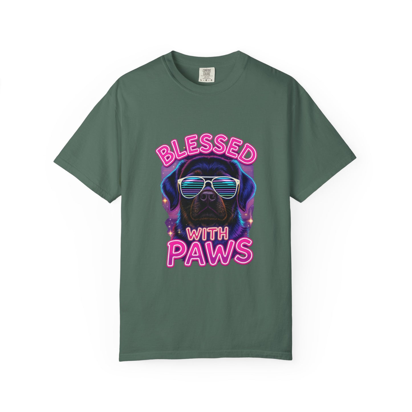 Blessed With Paws Neon T-Shirt