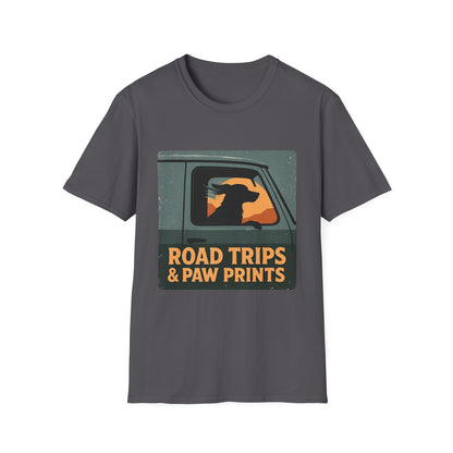 Road Trips And Paw Prints T-Shirt