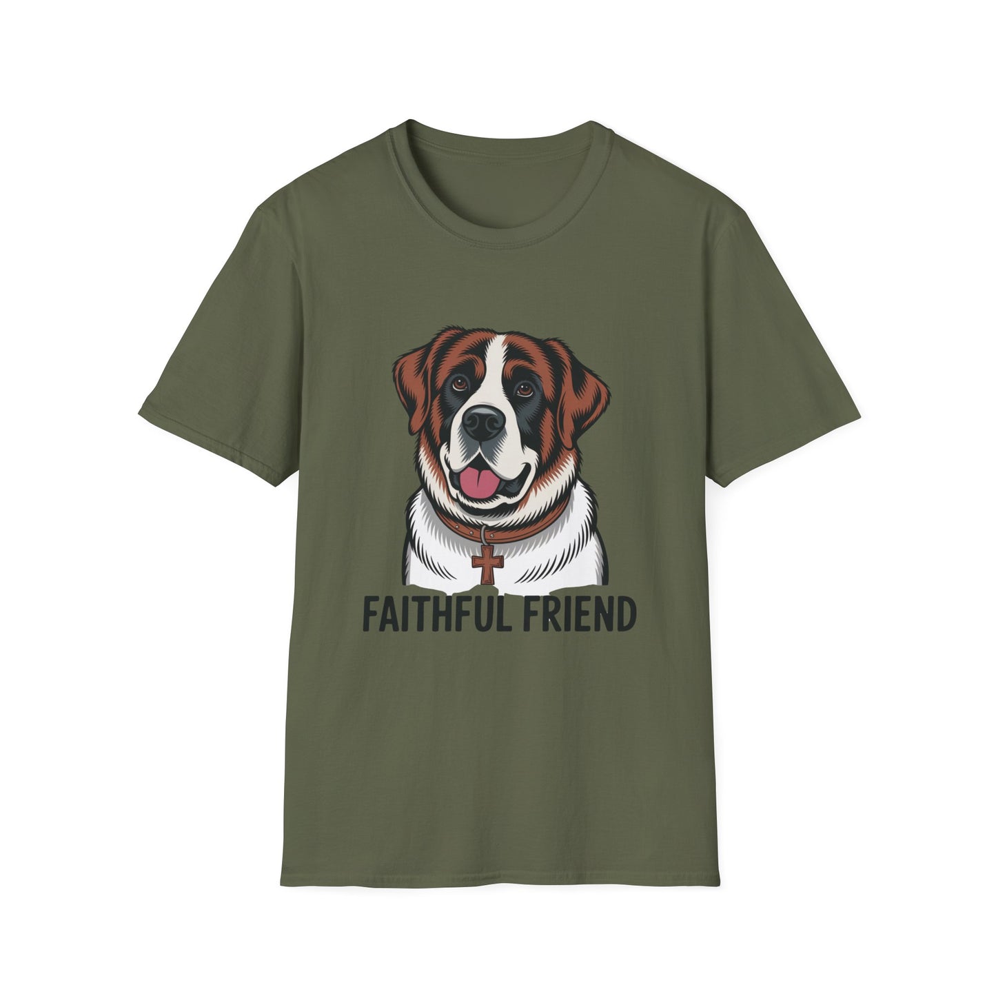 Saint Bernard Rescue Faith – 1950s Retro Dog T-Shirt