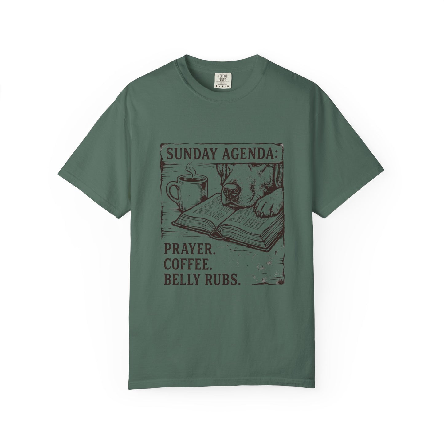 Sunday Agenda Prayer Coffee Belly Rubs
