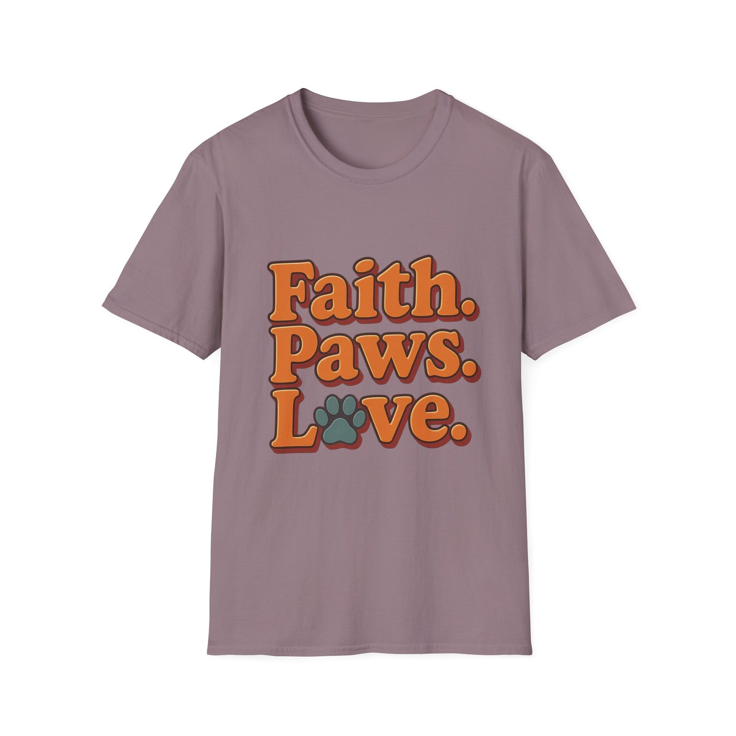Faith Paws Love Retro T-Shirt