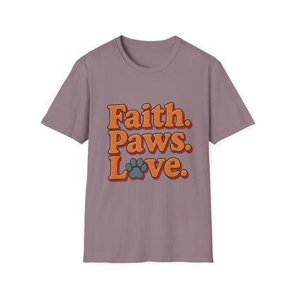 Faith Paws Love Retro T-Shirt