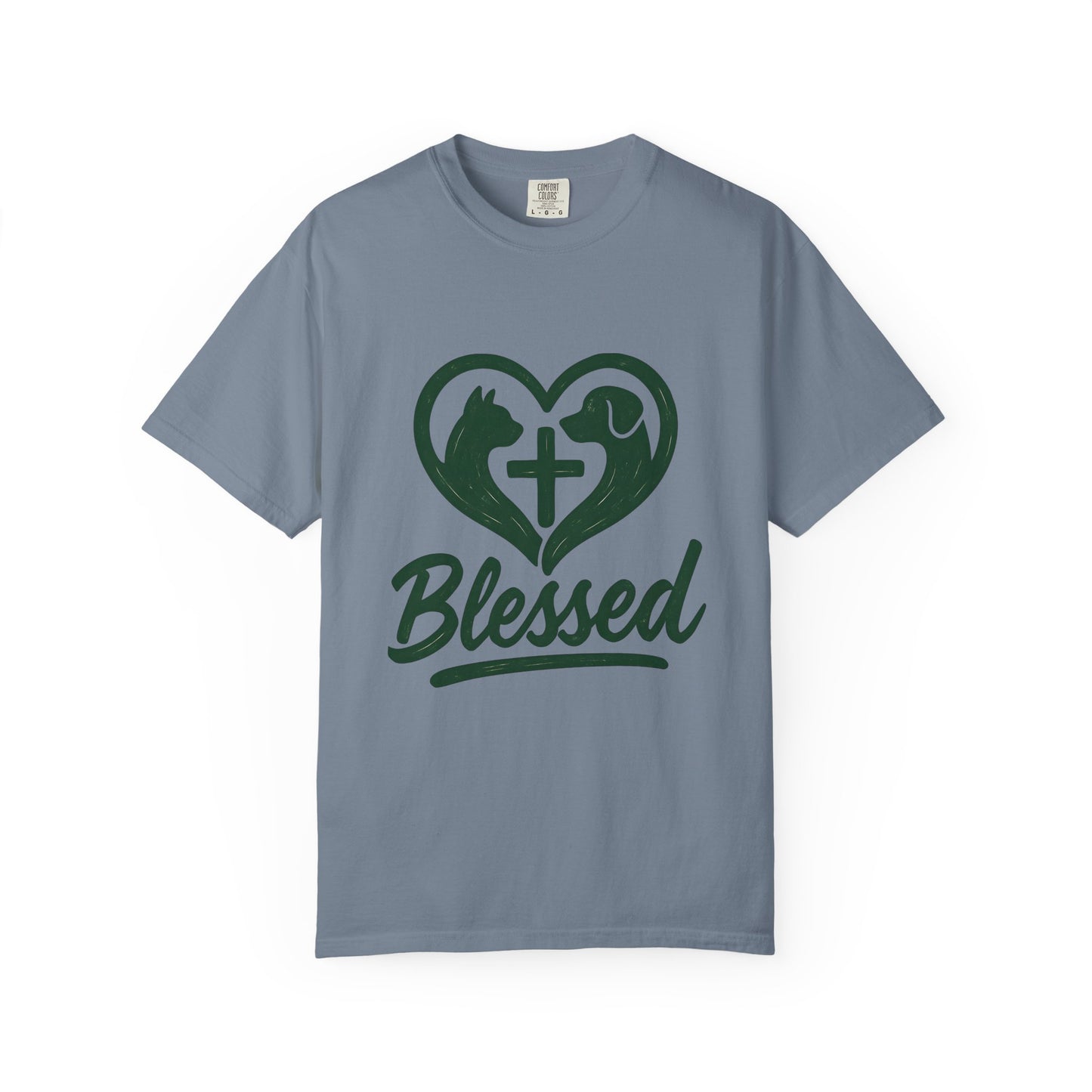 Blessed Pet Love Heart with Cross T-Shirt