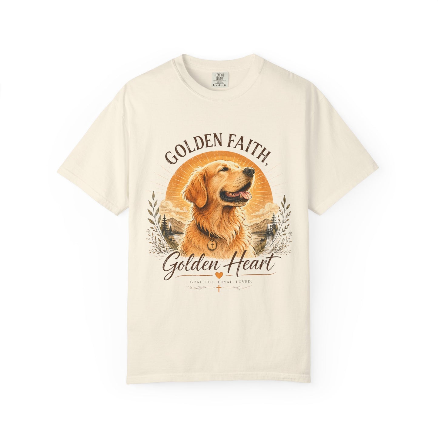 Golden Retriever — Golden Faith, Golden Heart T-Shirt