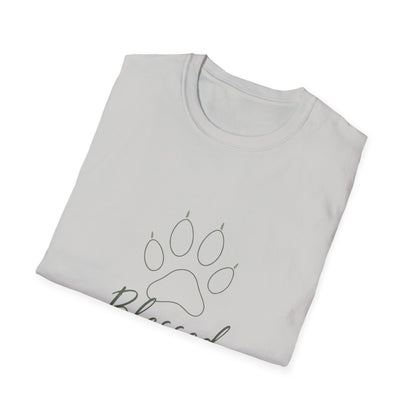 Blessed With Paws Line Art T-Shirt