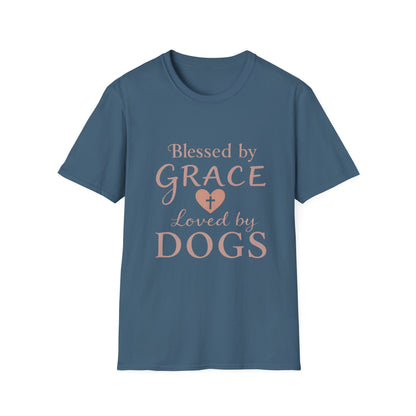 Blessed By Grace Loved By Dogs T-Shirt
