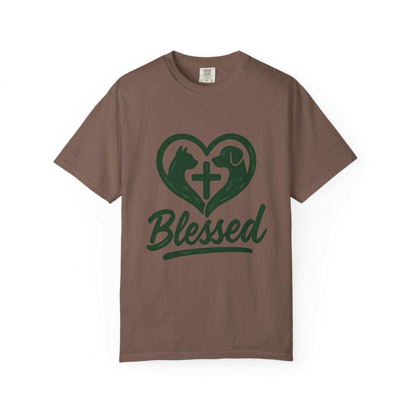 Blessed Pet Love Heart with Cross T-Shirt
