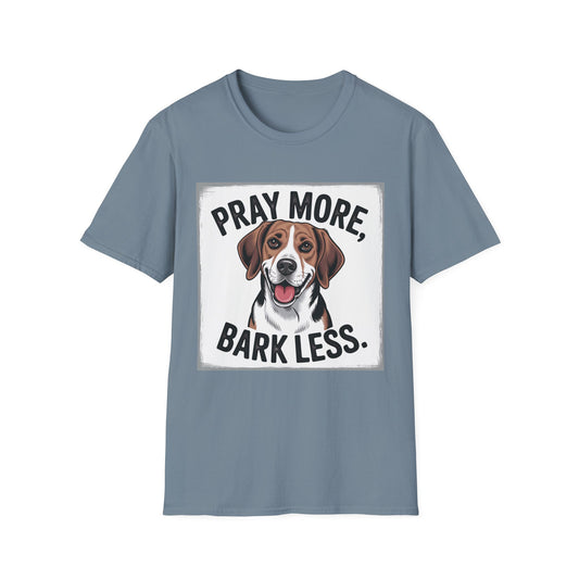 Beagle Pray More Bark Less – Hand-Drawn Vintage T-Shirt