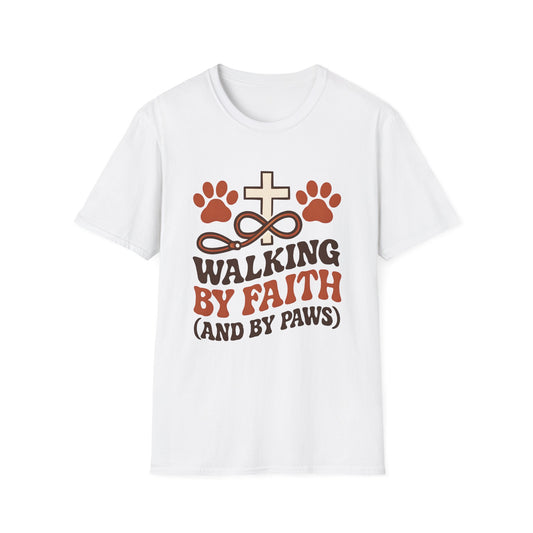 Walking By Faith and Paws Retro T-Shirt