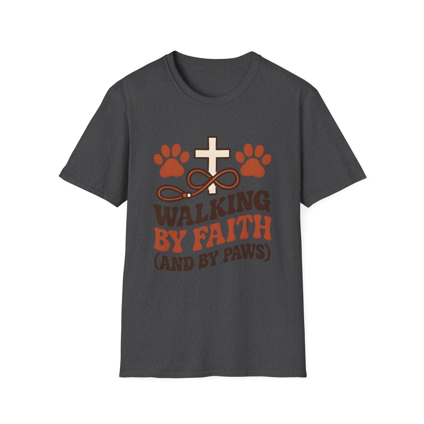 Walking By Faith and Paws Retro T-Shirt