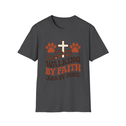 Walking By Faith and Paws Retro T-Shirt