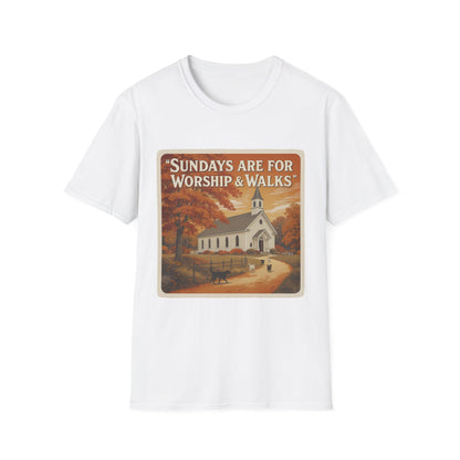 Sunday's Are For Worship and Walks T-Shirt