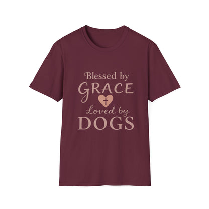 Blessed By Grace Loved By Dogs T-Shirt