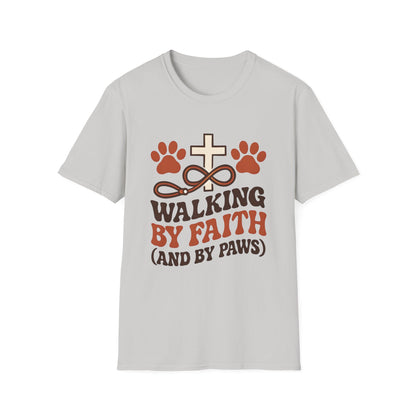 Walking By Faith and Paws Retro T-Shirt